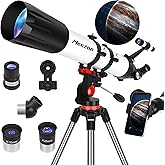 MEEZAA Telescope Astronomy Adult Professional 90 mm Aperture 800 mm AZ Mount Astronomical Refractor Telescope for Children Be