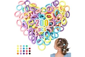 DEVENIRRICHE 200 sztuk gumek do włosów dla dziewcząt, mini elastyczne wielokolorowe gumki, mała gumka do włosów, gumka do włosów, koński ogon, zestaw dla dzieci, dziewczynek