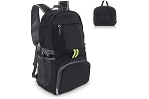 Sac de Randonnée, Welltop 35L Pliable Sac a Dos Etanche homme, Sac a dos voyage Unisexe Sac à Dos Ordinateur Portable Ultraléger Sac pour Hommes Femmes Enfants Camping en plein air Alpinisme Marche