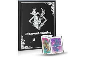 Pykaqil Diamond Painting Bilder Album, Diamond Painting Sammelmappe, A3 Mappe für Diamond Painting Bilder 30 x 40 cm (Schwarz, 30 Seiten Hält 60 Blatt)