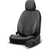 Advanced Design &Ouml;zel Tasarım Premium Deri-Keten Ekstra Destekli Universal Oto Koltuk Kılıfı Tam Set (F&uuml;me)