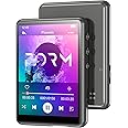 64GB MP3 Player with Bluetooth 5.3 - MECHEN Portable Lossless Sound Music Player with HD Speaker，2.4" Touch Screen Voice Recorder，FM Radio，Support 128GB TF Card (UK-Grey)
