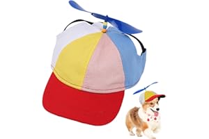 Gupcaqosjw Haustier Propeller Mütze, 20-60cm Bunte Propellermütze Lustige Propellerkappe, Hunde Propellerhut Hubschraubermütze Propeller Cap Hubschrauber Kappe, Baseball Cap Hundemütze Katzenmütze Hut
