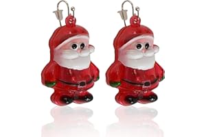 SRV HUB Flashing Christmas Earrings Set - Assorted Designs Novelty Dress Light up LED Dangle Santa Snowman Candy Cane Tree Earrings, Earring Jewelry for Women Girls Kids Ear Accessories Xmas Gift