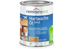 Remmers Hard Wax Oil [eco] Light Oak, 0.75 Litres, for Indoor Use, Natural Base, 3-in-1: Stain, Oil and Sealing in One, Non-Slip, Vegan
