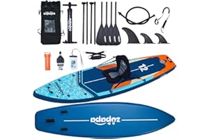 Zupapa 323cm 366cm Aufblasbare SUP Board Set| Stand Up Paddle Board mit Kajak Sitz | Komplettes Zubehör