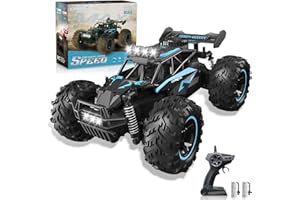 Carox Ferngesteuertes Auto,2.4 GHz 25 km/h RC Auto,1:18 Off Road Monstertruck mit Scheinwerfer und Fahrgestellbeleuchtung Crawler Truck Spielzeug