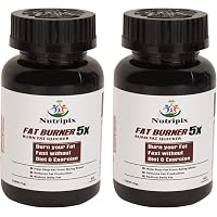 NUTRIPIX Fat Burner 5x Supplement With Green Coffee Bean, Garcinia Cambogia, CLA, L- Carnitine, Green Tea Extract for…