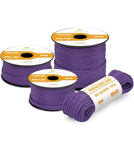 Paracord 550 Tipo III - Corda Nylon 4mm Per Sopravvivenza E Outdoor - 250kg Carico Di Rottura - 31 Metri - Foto 2