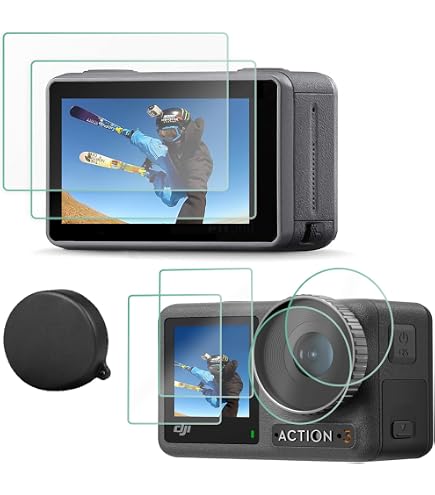 Pellicola Proteggi Obiettivo Per DJI Osmo Action 4 - Vetro Temperato Ultra Trasparente [5 Pezzi]
