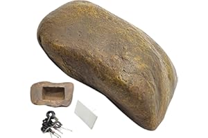 LOVEMETOO Boîte À Clés en Pierre Simulée | Cache Clef Exterieur Cache Clé | Pierre avec Compartiment Secret,Boîte À Clés en Pierre De Haute Simulation À Technologie De Résine