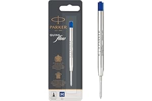 Parker recharges pour stylo bille - pointe moyenne - encre bleue QUINKflow - lot de 1