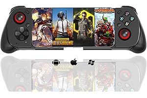 Megadream Kontroler do telefonu iPhone Android z obsługą etui, wyzwalacz Halla, Turbo, MFi, bezprzewodowy gamepad Bluetooth, joystick do Xbox Game Pass/Google Stadia/Call of Duty Mobile/Genshin/Roblox