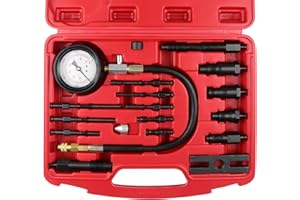 WiMas Motorkompressionstester TDI CDI Diagnosetest Manometer Kit, Messgerät 0-1000PSI Motorzylinder Drucktest Kit, für Auto Dieselmotoren Traktor