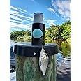 THE WHITE SHOP Fishing Can Cooler | Hard Shell Drink Holder with Hand Line Reel Attached | Fits Any Standard Insulator Sleeve | Unique Fun Fishing Gift (Color : BLACK)