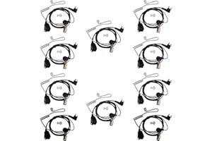 HYSHIKRA Covert Air Tube Acoustique Oreillette Compatible avec Motorola GP300 CP040 DP1400 CLS1110 Talkie-walkie (10 pièces)
