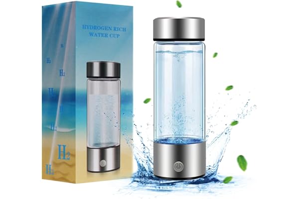 Bouteille à Eau Hydrogène, Bouteille d'eau Portable pour Hydrogène, 420 ML Bouteille d'eau d'hydrogène, Chargement USB Portable pour la Maison, le Bureau et les Voyages