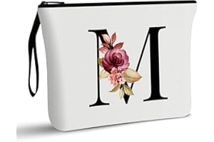 Vavabox Trousse de Toilette Personnalisée pour Femme - Tissu Premium & Fermeture Éclair Robuste, Cadeau Parfait Femme, Idée Cadeau Unique pour Fille, Mariée ou Demoiselle d'honneur (M, Blanc)