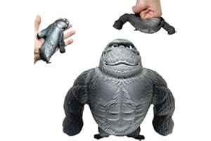 EZOULUOBA Gorilla Stress Relief Toy, Gorilla Figure for Stress Relief, Black Gorilla Stress Toy, Stress Toy, Soft Stress Relief, Decompression Toy & Squishy Toy