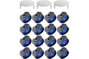 Eventronic 16-pack gräsklipparspolar för Ryobi 18 v 24 v 40 v, nylon, 2 mm Ryobi Trimmer-spolar (16 gräsklipparspolar, 3 spol
