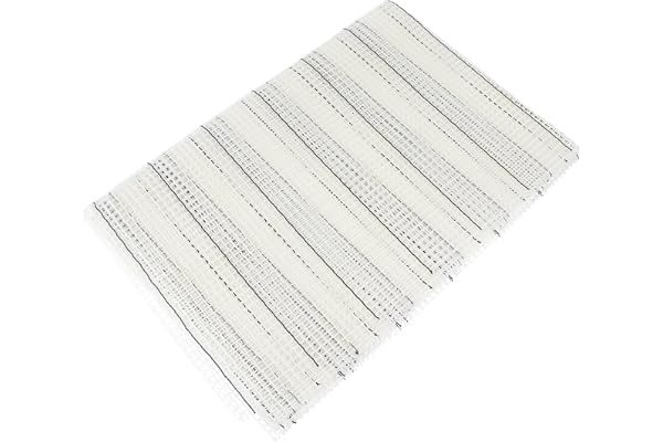 LIFKOME Filet de Maille pour Tapis Soi-même, Matériel Crochet de Verrouillage, Tissu Maille Quadrillée Beige, Bricolage Artistique pour Hobby Couture et Décoration Intérieure