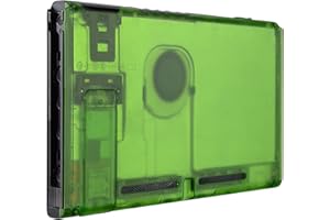 eXtremeRate Coque de Remplacement Arrière pour Nintendo Switch Console, Coque Arrière Customisé avec Support pour Nintendo Switch, Transparent Vert