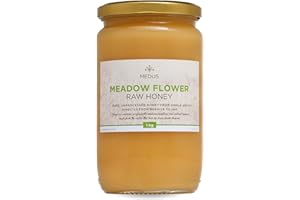 Earthbreath Meadow Flower Raw Honey - 1kg - Pure, pure, Unpasteurised and Unfiltered - Natural Sweetener for Cooking, Coffee, Tea, Juice, Drinks, Food