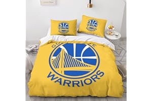 GOOSMI Set Di Biancheria Da Letto 3 Pezzi NBA Team Logo Copripiumino In Microfibra In 3D Stampa Con Copripiumino E Federe Per Ragazzi E Ragazze Double（200x200cm）