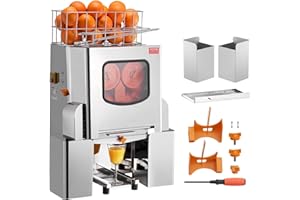 SucceBuy Exprimidor de Naranjas 120W Máquina Automática Comercial 20 Naranjas/min Exprimidor Eléctrico de Naranjas 45x34x78.5cm Exprimidor Naranjas Zumo Industrial 42 kg para Jugo de Rango de limón