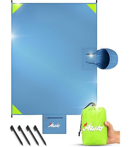 Coperta Da Picnic Cocoon Impermeabile - 160x120 Cm, 8000 Mm Colonnina D'Acqua, Blu Notte, 145 G - Foto 2