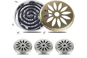 DREAMARK 4 Pièces Support Bobine Moustique,Matériaux écologiques recyclés Supports en Spirale de Moustiques,Anti-moustiquepour Maison Jardin Camping Salle de Bain Centre Commercial