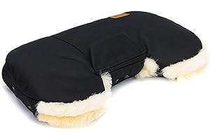 Fillikid Handwärmer Nyby Exklusiv/Universal Lammfell Handmuff für Kinderwagen, Sportwagen oder Buggy/warme Handschuhe/Winter Kinderwagenmuff wasser- und windabweisend atmungsaktiv
