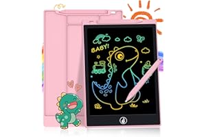 Sunany Kolorowy tablet do pisania LCD, tablet do pisania dla dzieci, lekki i przenośny tablet LCD, idealny do rysowania, pisania i robienia notatek (różowy)