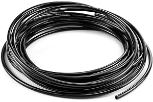 QWORK® PU pneumatisk slang pneumatisk polyuretanslang flexibel tryckluftsslang för pneumatiska verktyg, utomhus 6 mm x inom 4