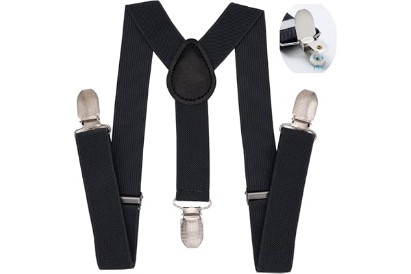 PlayCool Barn barn suspenders – 1 tum justerbar Y-Back Clip-on Suspenders för pojkar och flickor