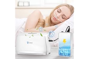 QROCSNPI Yontwe Generador de oxígeno de alto rendimiento mejorado 3L/min（32.5%±2.5%）Pequeña máquina de oxígeno portátil para uso doméstico Terapia de oxígeno Potenciador de oxígeno Silencioso