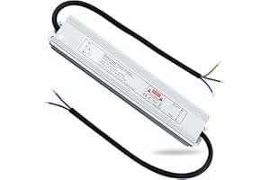 REYLAX Sterownik oświetlenia LED, 12 V, transformator oświetlenia zewnętrznego 60 W, 5 A, wodoodporność klasy IP67, o stałym napięciu, AC na DC