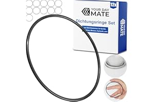 Dichtungsringe Set, 12 Stück, AD Ø 90 mm, ID Ø 84 mm, Dicke 3 mm, in Schwarz, aus Nitril Kautschuk, Gummiringe für Reparatur von Sanitär, Maschinen, Motoren, Dichtungsset Gummi O-Ring, Flachdichtung