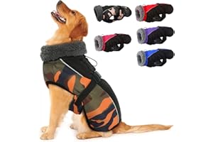 Hjyokuso Dog Coats Waterproof, Winter Dog Jacket, Warm Coats & Jackets For Dogs With Harness Hole, Dog Clothes For Small Medium Large Dogs, Dog Winter Coat For Chihuahua French Bulldog Dachshund