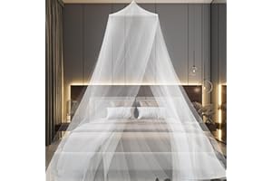 HUIFENGJIE Mosquitera Cama Grande Mosquitera para Cama Matrimonio y Individual, Mosquito Net Universal Mosquitera de Cama, Mosquiteras para Cama para Camping Jardin(Blanco)