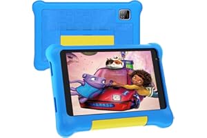 HotLight Kinder Tablet 7 Zoll, Kids Tablet mit Android 12 Quad Core, 2GB RAM+32GB ROM+128GB Erweiterbar, Wi-Fi, Bluetooth, Type-C, Tablet für Kinder mit Schutzhülle Blau