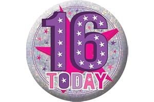 amscan 9900832 Badge Sml HoloG Hapy 16th BD