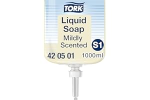 Tork Savon liquide Mains - Senteur douce S1, parfum frais, 6 x 1000 ml, 420501