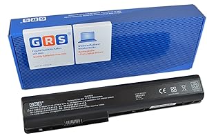 GRS Batería con 6600mAh para HP Pavilion dv7 HDX X18 dv8t dv7t dv8 sustituye a: 480385-001 GA08 516355-001 KS525AA 464059-141 HSTNN-OB75 516916-001 HSTNN-DB75 HSTNN-IB75 6600mAh, 14,4V 95Wh