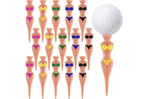 Skylety 15 Pièces Tees de Golf Drôles Tees de Golf Dame Bikini Fille, 76 mm (3 Pouces) Tees de Golf Pin-Up en Plastique, Tees de Golf Accueil Femmes pour Formation Accessoires de Golf