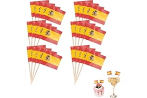 BFUZXY 100 banderas de palillo de dientes de España