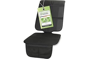 ‎WALSER Walser Kindersitzunterlage, Auto-Sitzschoner Kindersitz, PKW-Sitzauflage rutschfest, George Premium XL Kindersitz-Unterlage ISOFIX-kompatibel schwarz
