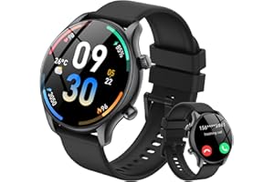vamout Smartwatch Herren Damen Rund mit Telefonfunktion/AI Assistentin,1.39" HD Uhr,120+ Sportmodi Watches for Men, Fitnessuhr Herren mit SpO2 Pulsuhr Schlafmonitor, IP68 Wasserdicht, für iOS Android