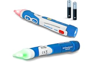 PeakTech 1032 AC Spannungsprüfer berührungslos [+LED Signal Lampe & Vibration] 12-1000 V AC Betriebsbereich, Leitungssuchgerät, Leitungssucher, Phasenprüfer Stromprüfer, Leitungsfinder - 160x28mm