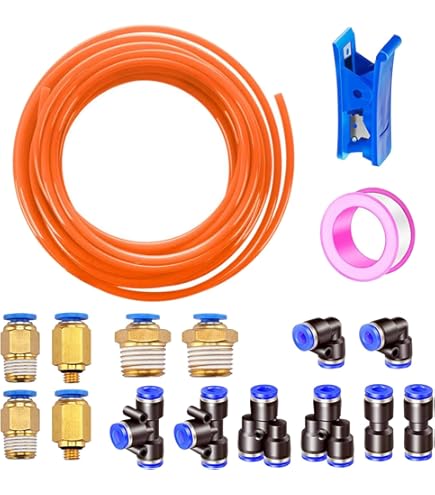 HUAZIZ 10m PolyuréthaneTuyau Pneumatique 6mm Noir, PU Tuyau Air